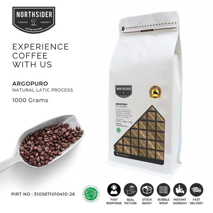 

BIJI KOPI ARABIKA ARGOPURO NATURAL LATIC - 1KG NORTHSIDER COFFEE