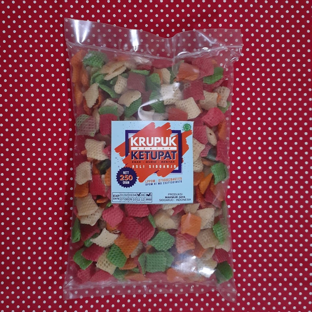 

KERUPUK BAWANG BENTUK KETUPAT Krupuk Warna Warni Mentah Taro Kembung Gurih Oleh Oleh Sidoarjo 250 gr