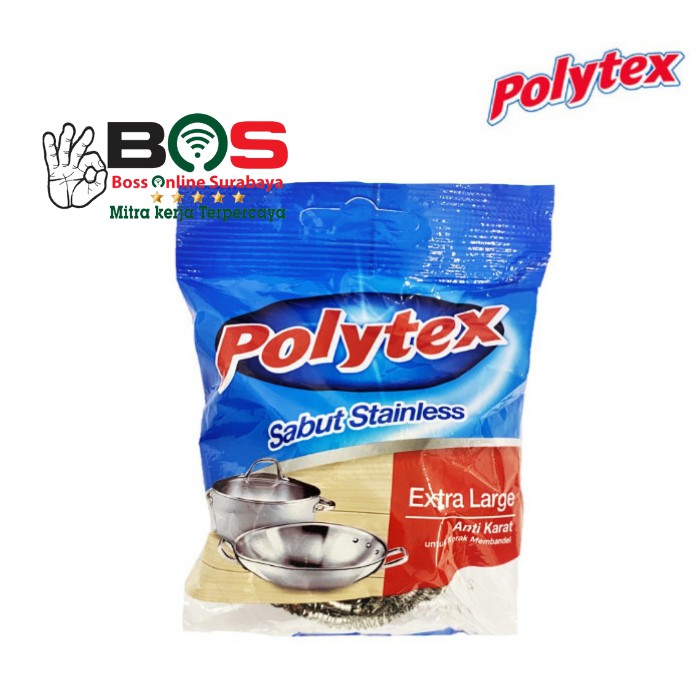 Polytex Sabut Stainless Extra Large 20Gr Untuk Membersihkan Sisa Makanan