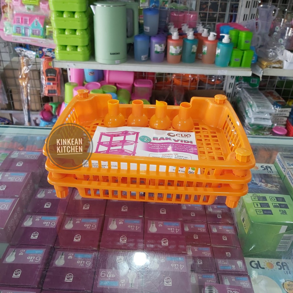 Rak Plastik Mini 3 Susun Kotak Clio VIDI / Rak 3 Susun Serbaguna Clio