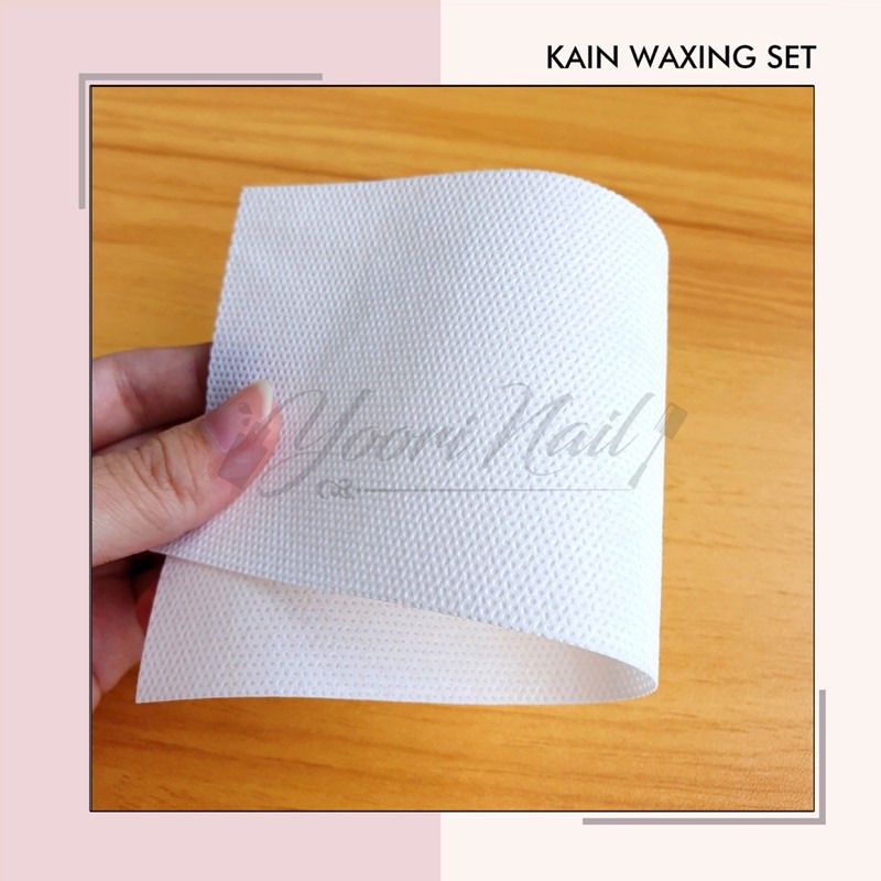 paket kain wax dan spatula jumbo kain waxing stripe paper kain wax bisa dicuci 10pcs set