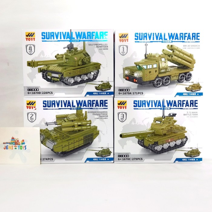 brick tank T-90 Tanks survival warfare 4in1 SY 1670