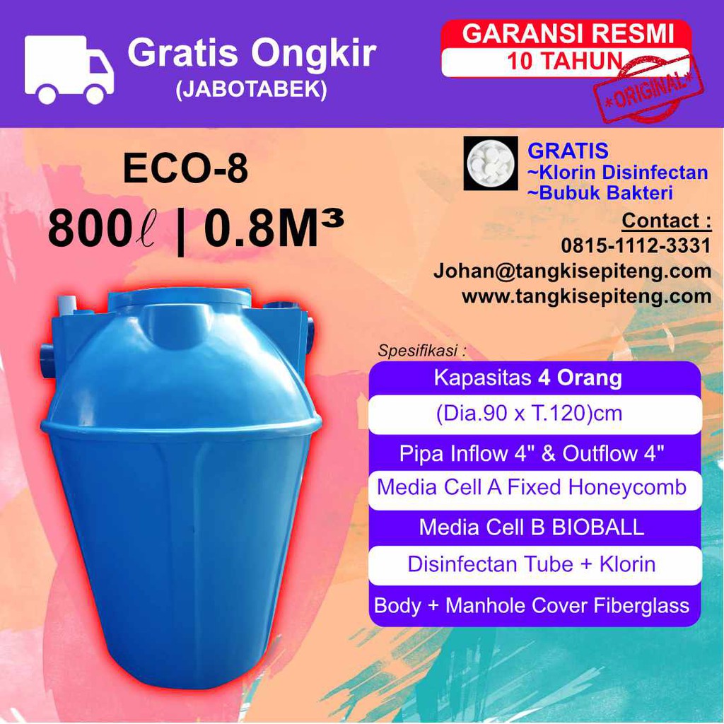 Jual Vertikal Biotank Liter Vertikal Septic Tank Bio Shopee