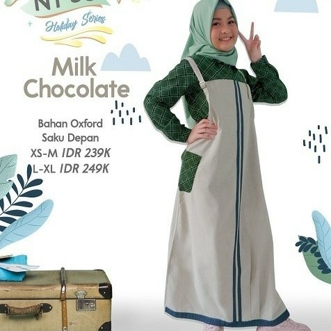 SALE RAMADHAN GAMIS ANAK NIBRAS TEEN NT58 CHOCOLATE
