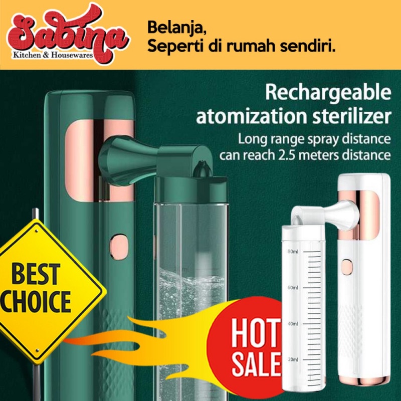 Semprotan Elektrik USB Rechargeable 1500mAh 80ml Spray Gun Disinfektan