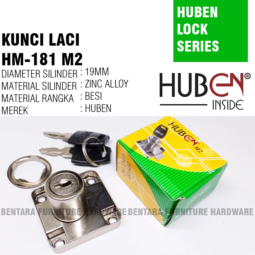 HUBEN HL-181 M2 KUNCI LACI KOSONG KUNCI HUBEN EKONOMIS DRAWER LOCK HM-181
