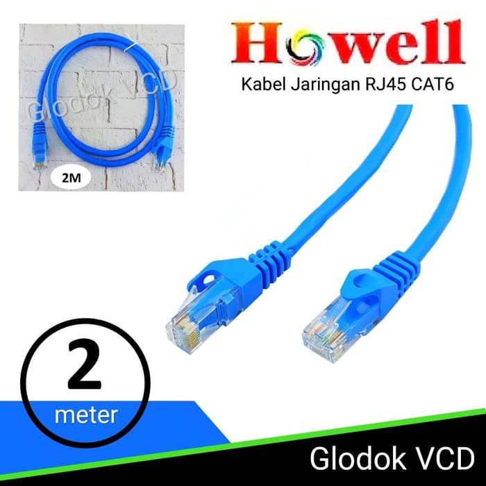 Kabel Lan Cat 6 UTP RJ45 3m Howell - Cable Lan Cat6 3 Meter Howell