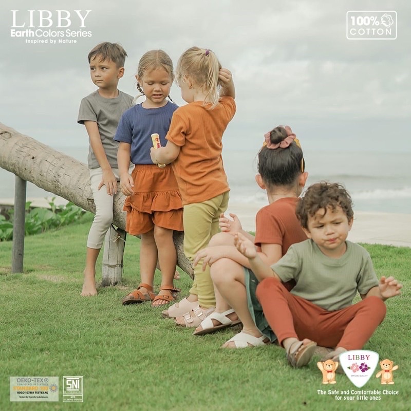 Baju atasan anak Libby Earth colors easy shirt/baju bayi/kaos anak laki laki &amp; perempuan/ baju anak kekinian lucu murah