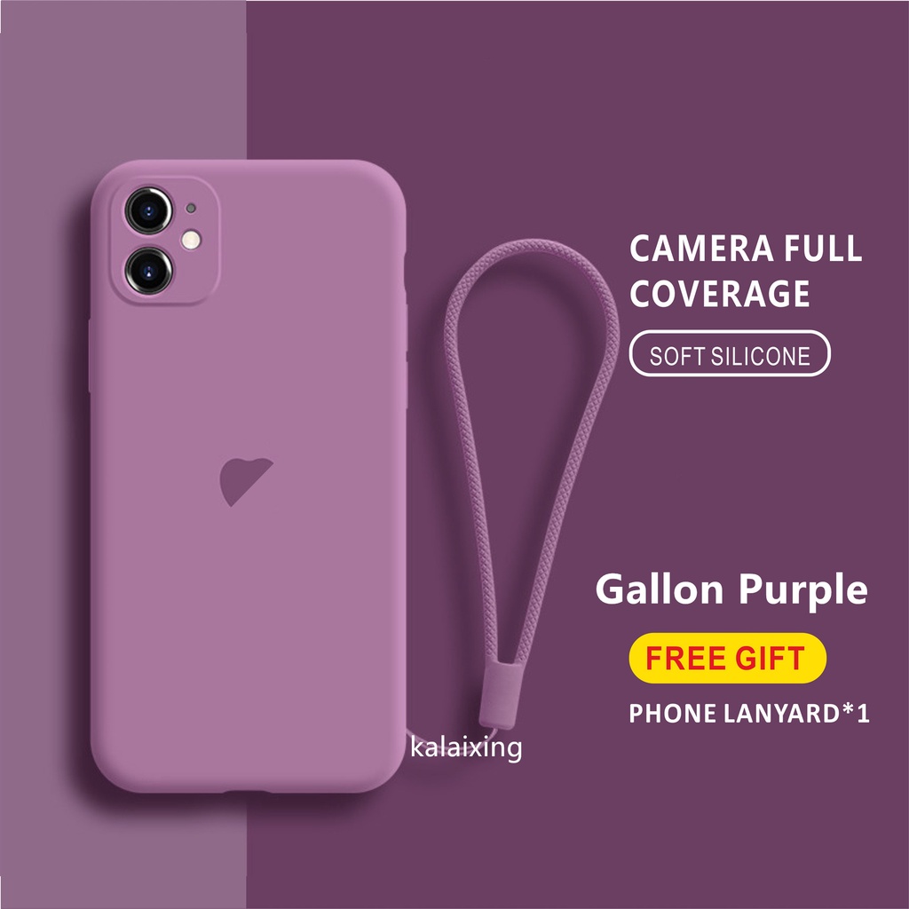 Soft Case Bahan Silikon Dengan Lanyard Warna-Warni Untuk Iphone 11/pro/max