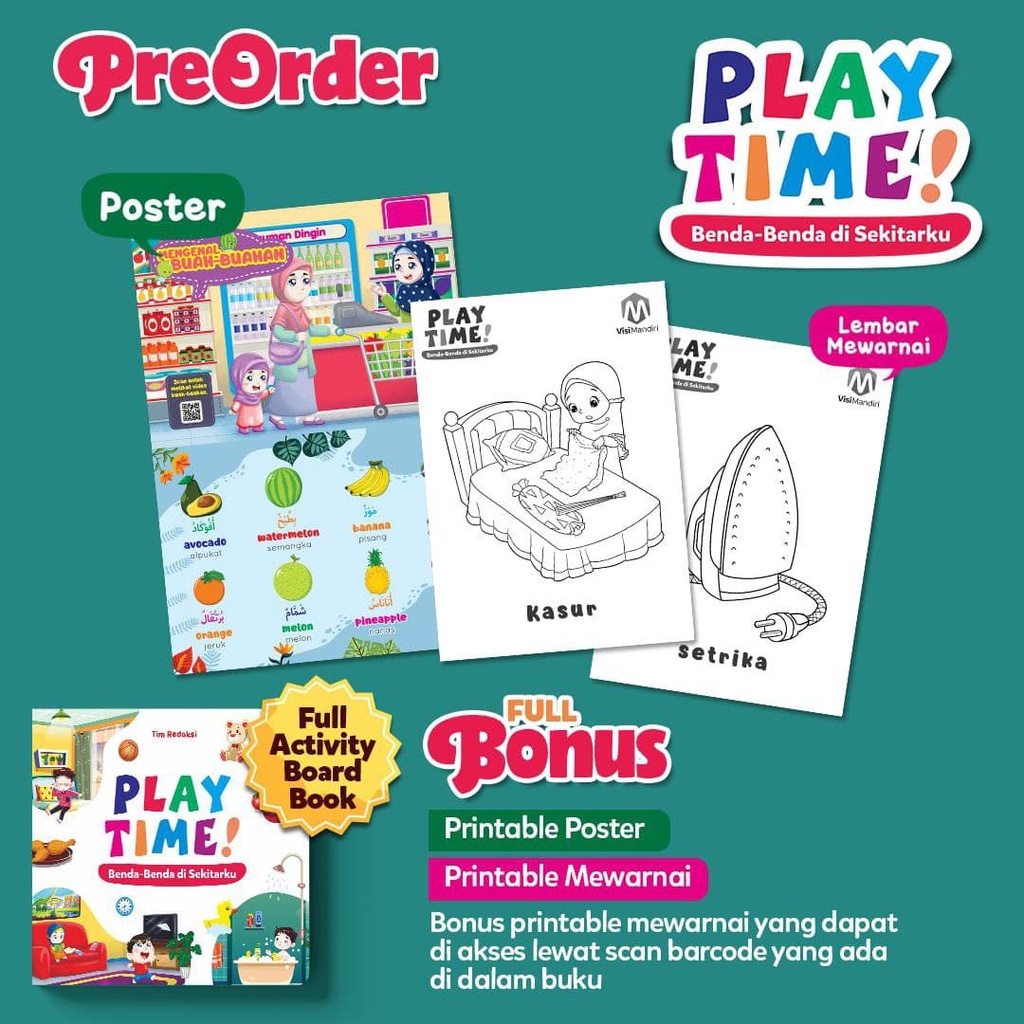 Buku Anak Play Time edisi Benda-Benda Di Sekitar Kita (Ziyad Books)