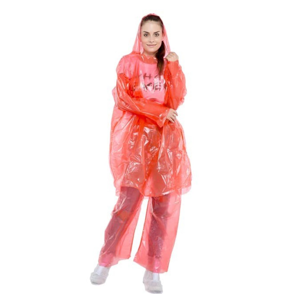 Jas Hujan Plastik LDPE - Poncho Jas Hujan Baju Celana Setelan