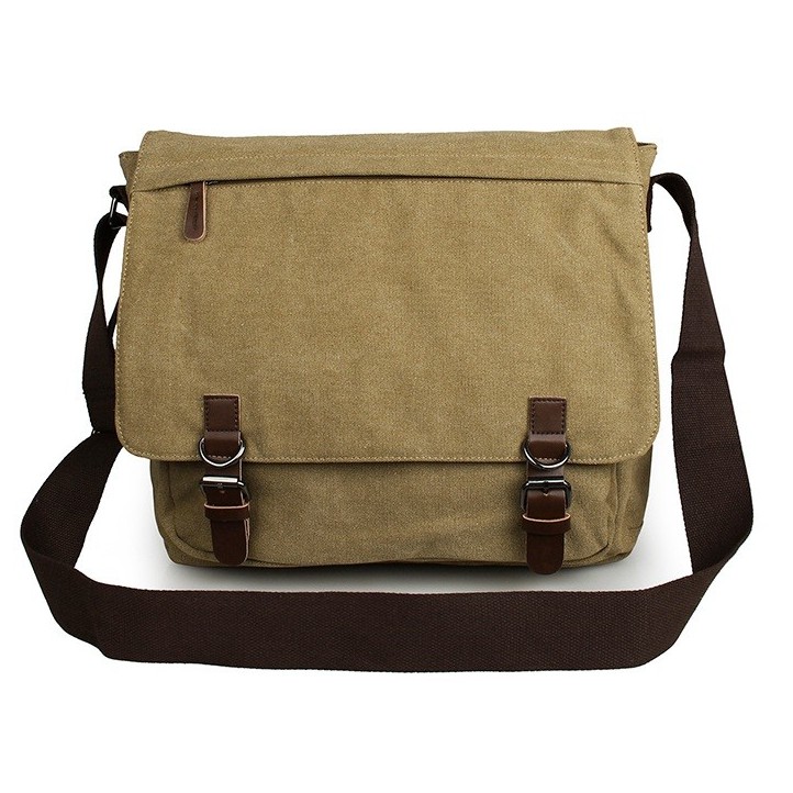 Tas Selempang Laptop Kanvas Pria - ALTIS - Khaki