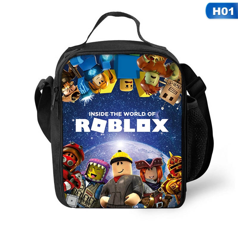 Mohanzi Roblox Tas Bekal Lunch Bag Insulated Motif Kartun Untuk Sekolah Travel Piknik Shopee Indonesia - exb roblox id