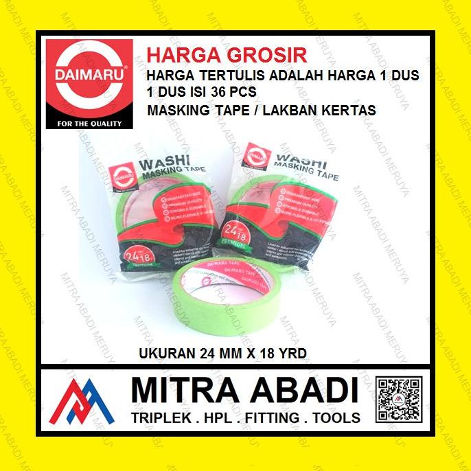

GROSIR Lakban Kertas WASHI Daimaru Masking Tape 24mm x 18 Yrd Yrds