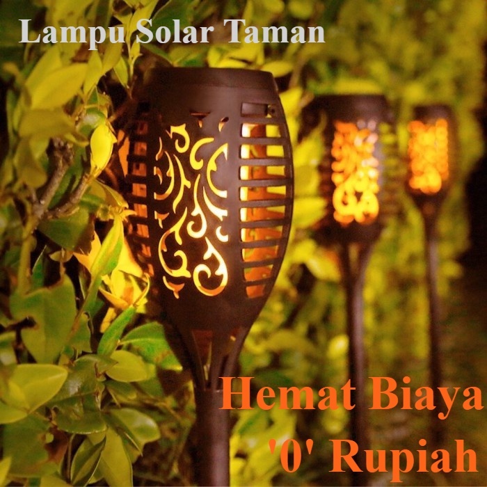 TERBARU Lampu Taman Obor Solar LED/ lampu api taman tancap tenaga matahari/ Lampu Taman Tancap Model Obor Tenaga Surya LED