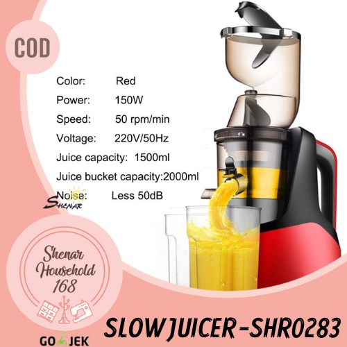 SHENAR, SLOW JUICER BLENDER JUICER BUAH SERBAGUNA MULTIFUNGSI