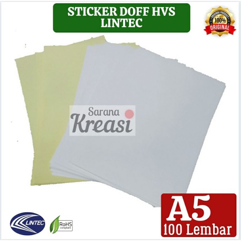 

Stiker Kertas HVS Doff A5 (100 Lembar) Sticker Label Undangan Pengiriman Online Kertas