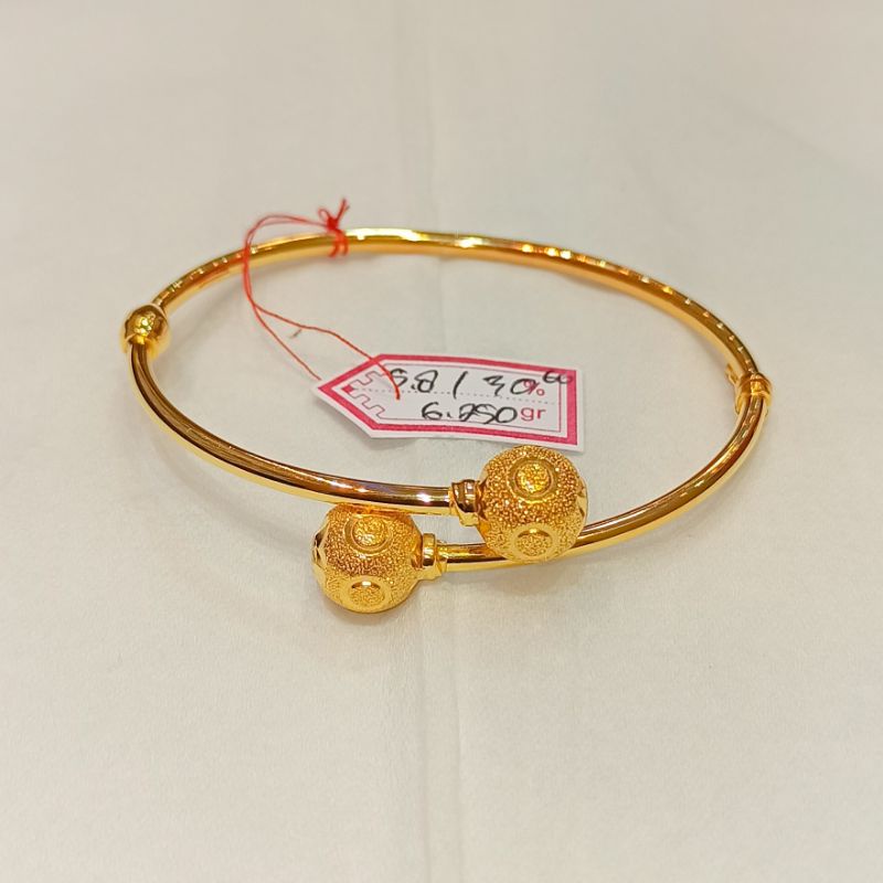 GELANG BOLA BULAT  EMAS 375%/8K