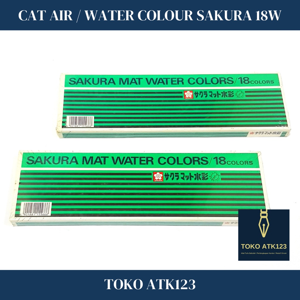 

Cat Air / Water Colours / Cat Lukis Merk Sakura 18 Warna