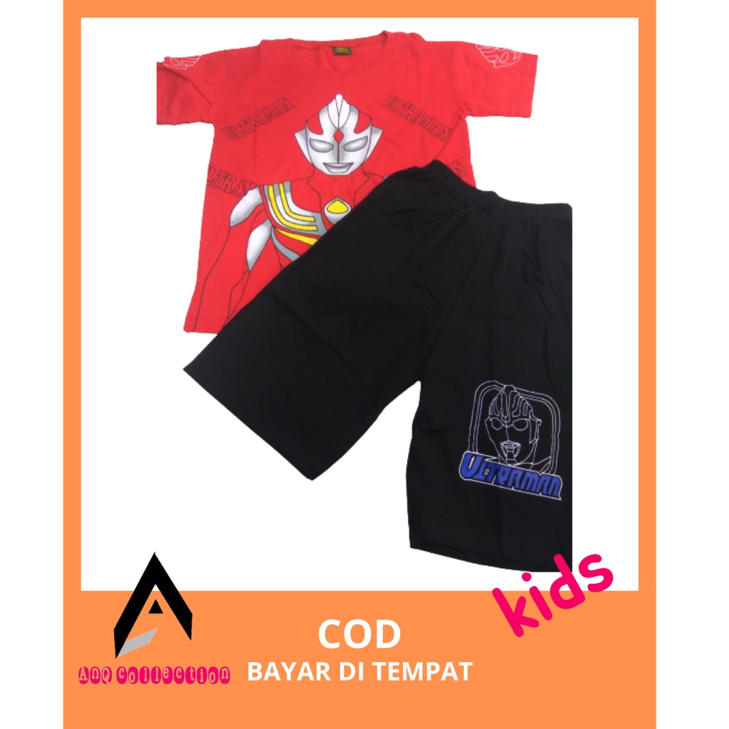 ULTRAMAN Ukuran JUMBO 10-12 Tahun Setelan Anak Laki-Laki 10 Tahun Baju Anak Laki-Laki Jumbo Gemuk