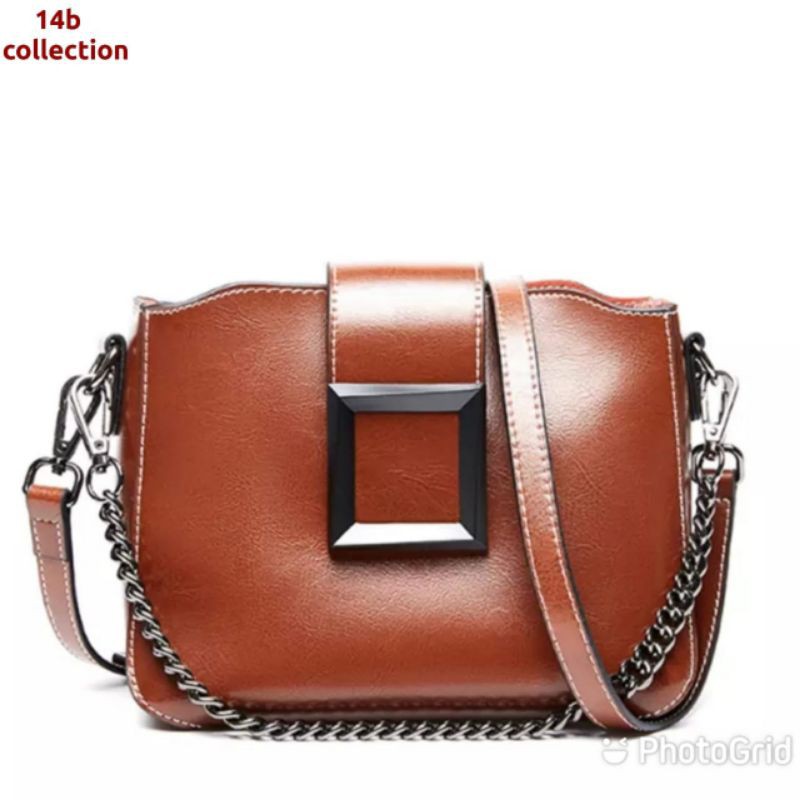 Baru 2020 Fashion Wanita Tas Kulit Asli Mewah Tas Wanita Kecil Tas Bahu Vintage Messenger Tas Kulit