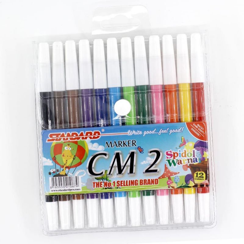 Spidol 12 Warna Standard CM 2