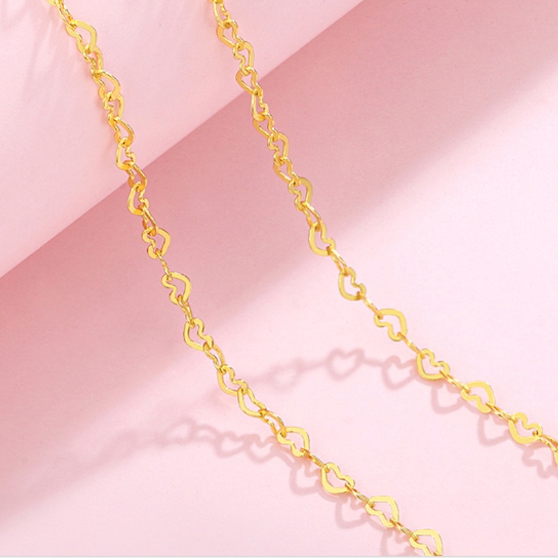 Dalam Stok BARU 9 gaya 18 K Rantai Emas Nyata 925 sterling silver Kalung Desain Yang Berbeda/Panjang rantai liontin berlapis Emas