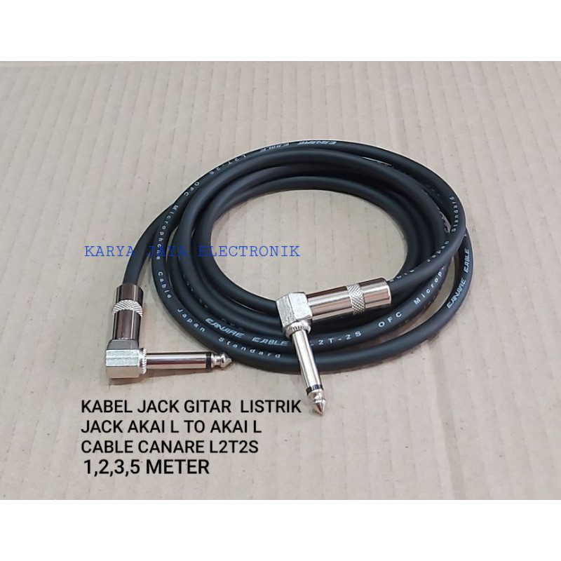 KABEL JACK GITAR LISTRIK AKAI L TO L CANARE L2T-2S JAPAN STANDARD