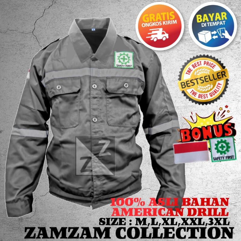 BAJU SAFETY KATELPAK WERPAK KEMEJA SERAGAM SAFETY KERJA TEHNIK LAPANGAN BAJU SAFETY LENGAN PANJANG BAJU SAFETY K3 BAJU SAFETY PROYEK BAJU SAFETY TAMBANG BAJU SAFETY KEREN BAJU SAFETY WELDER BAJU SAFETY MEKANIK