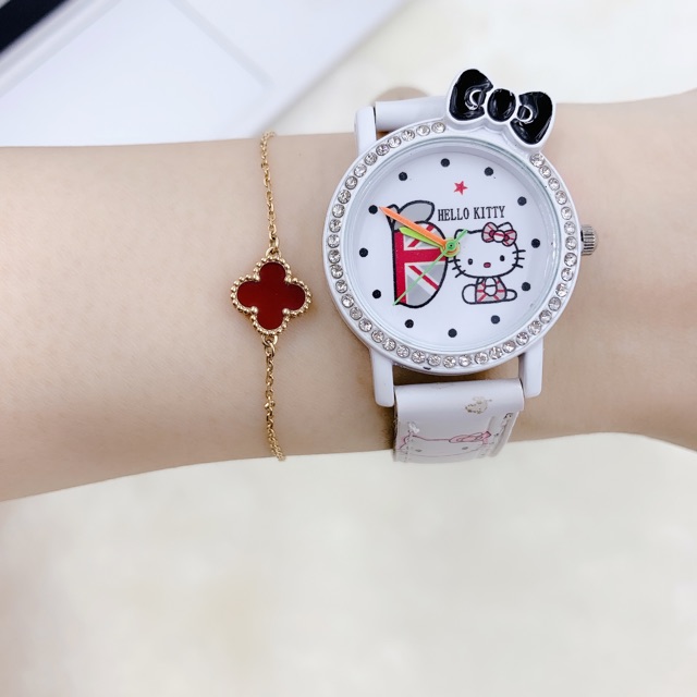 ✅COD [READY STOCK] HELLO KITTY JAM TANGAN ANAK-ANAK KULIT FASHION MURAH IMPOR HARGA GROSIR A11