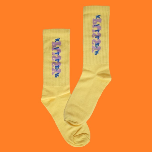 

GetDirrty Pussy Killer Pale Yellow Socks