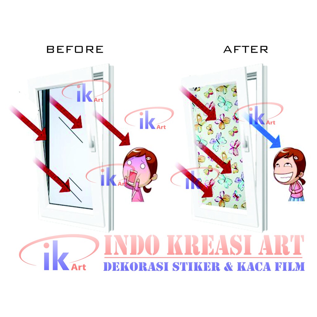 STIKER KACA MOTIF L 122 STICKER KACA RUMAH KACA FILM JENDELA