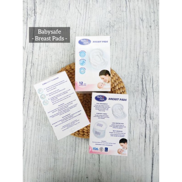 Breastpad Babysafe isi 12pc tebal lebar BP012 pembalut ASI sekali pakai penampung asi baby safe