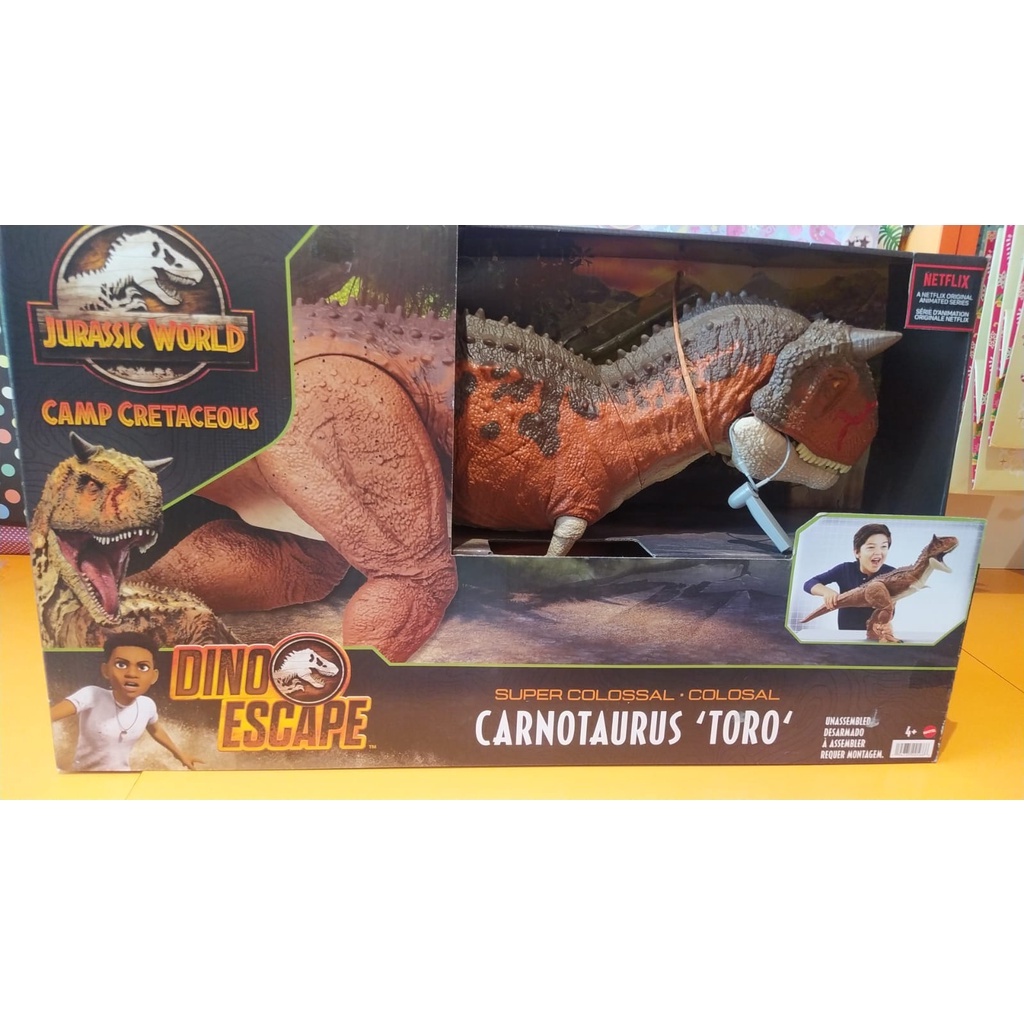 Jurassic World Super Colossal Carnota Hby86 Carnotaurus Torro Dino escape camp cretaceous