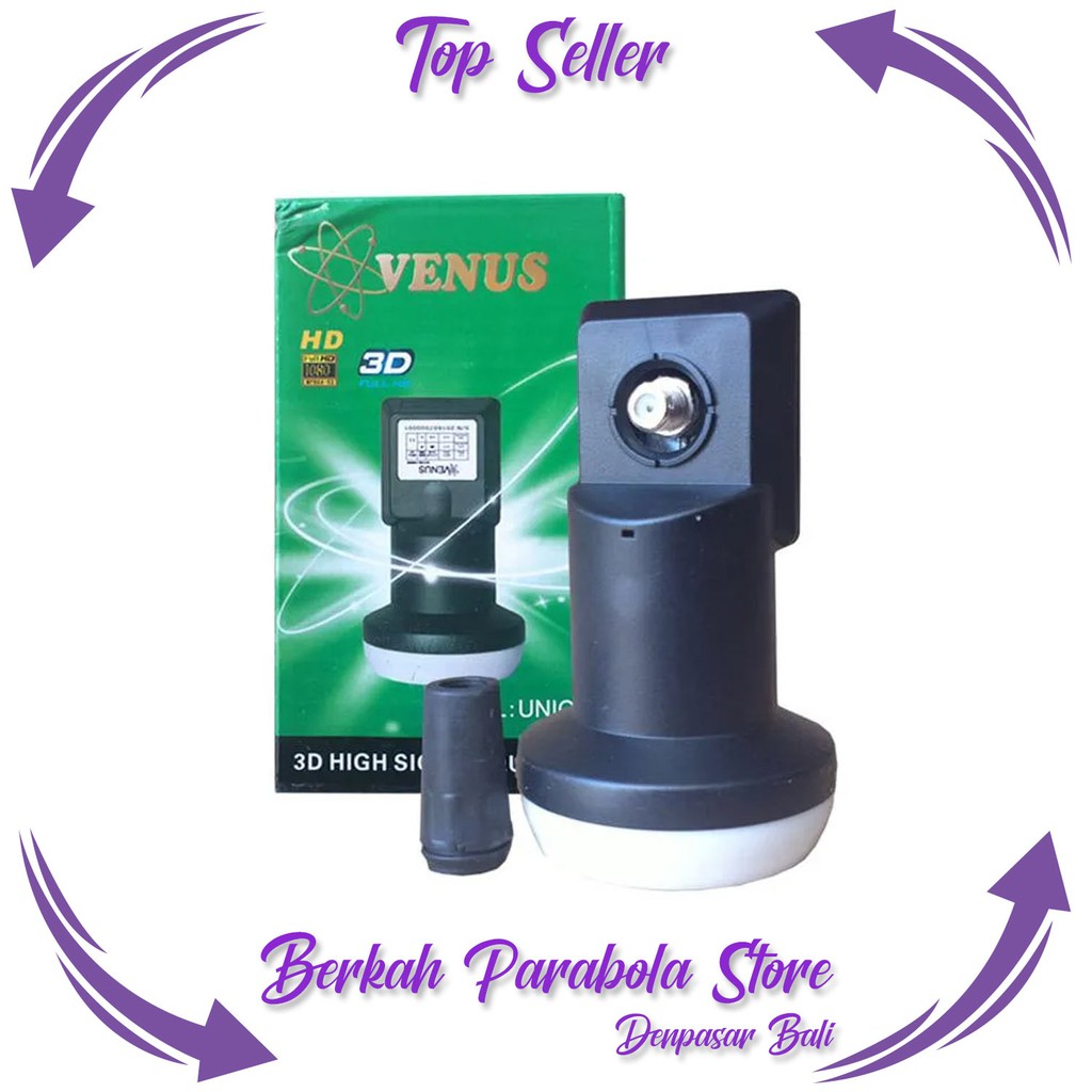 Venus Single Out LNB KU Band 1 Satelit 1 Receiver Produk Terbaik BPS