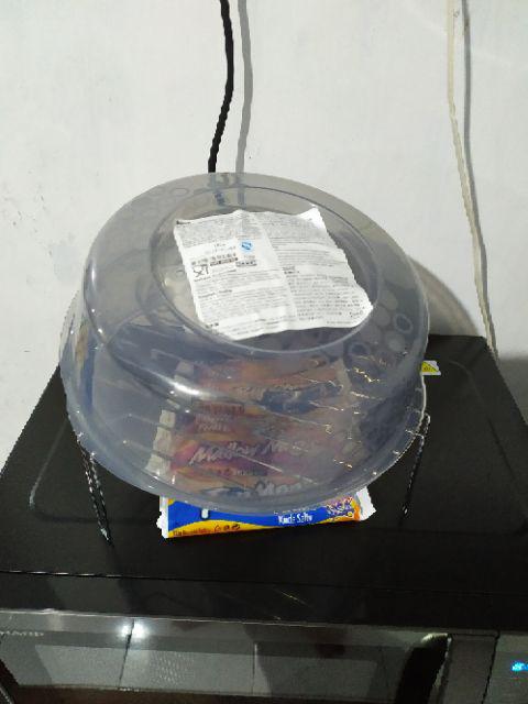 Tutup Microwave , Peralatan Dapur  Peralatan Masak Abu-abu Biru 26x9 Cm Pr589