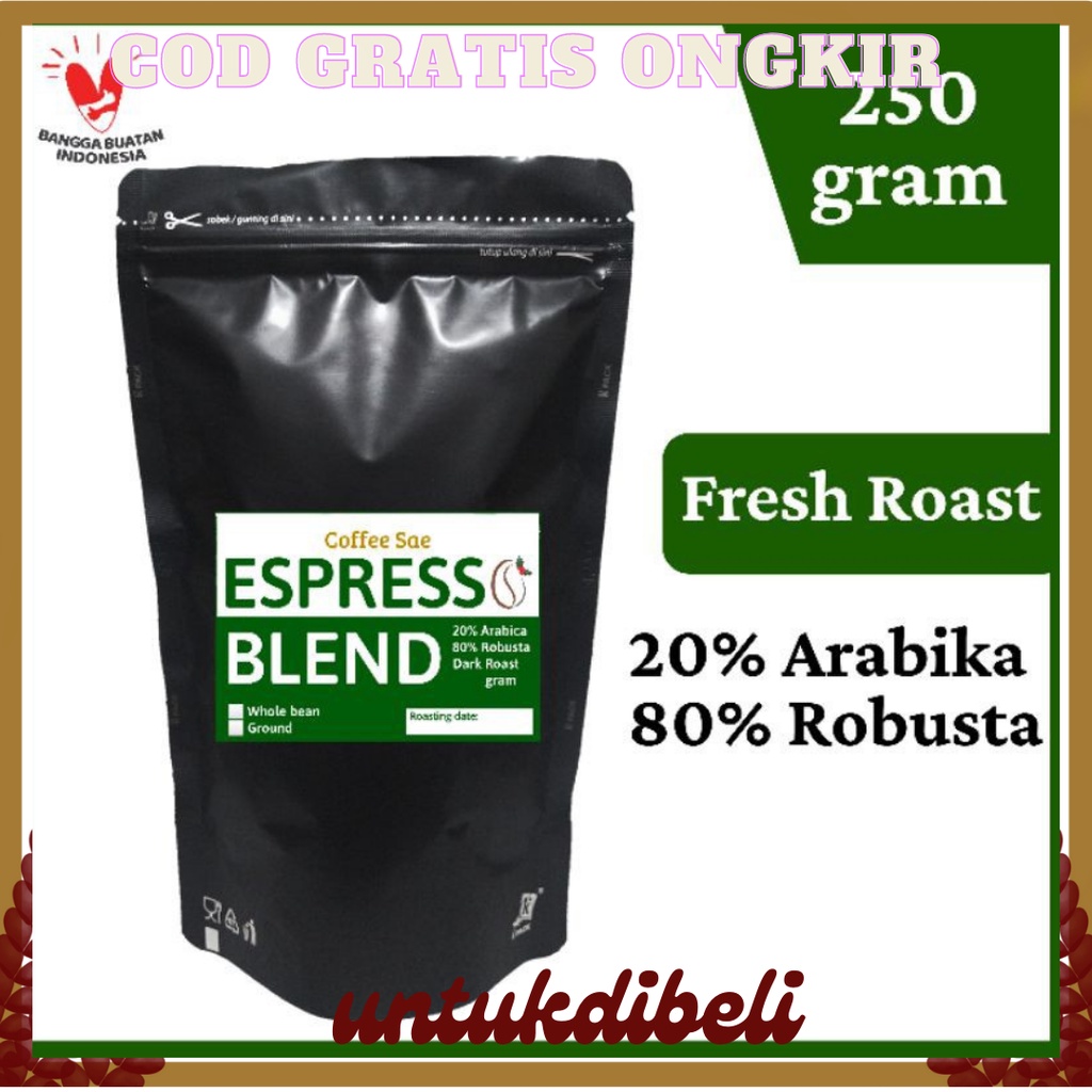 

BIJI Dan BUBUK KOPI HOUSE BLEND ESPRESSO 250 Gram