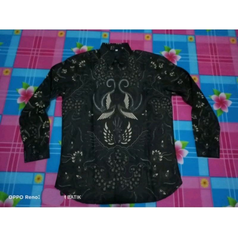 SAWONGGALING KEMEJA BATIK PRIA LENGAN PANJANG SLIMFIT KATUN / batik sawonggaling hitam furing slimfit / kemeja batik pria / baju batik modern / batik kerja full furing berkualitas / atasan batik cowok hitam / pakaian kerja motif batik