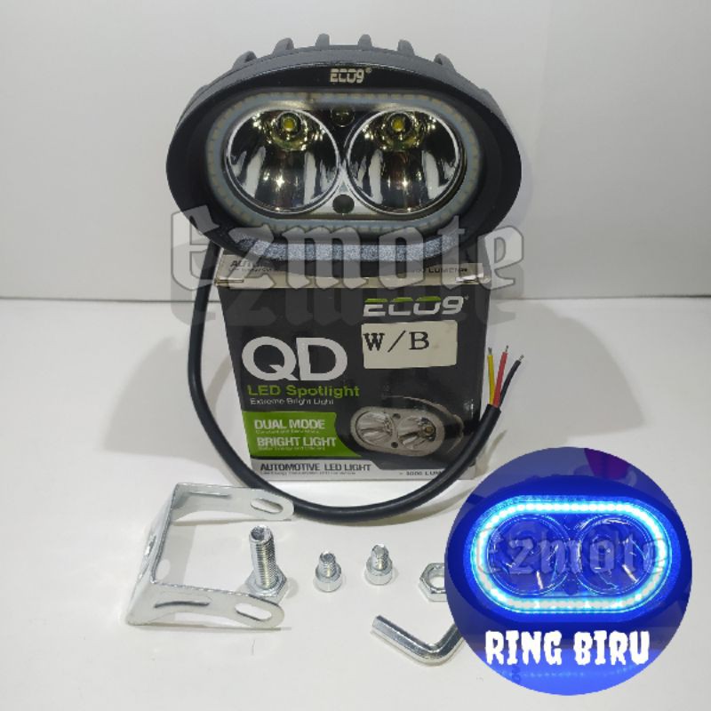 Lampu Tembak OWL QD 20W ECO9 LUMINOS MODE TERANG,REDUP,KEDIP RING BIRU