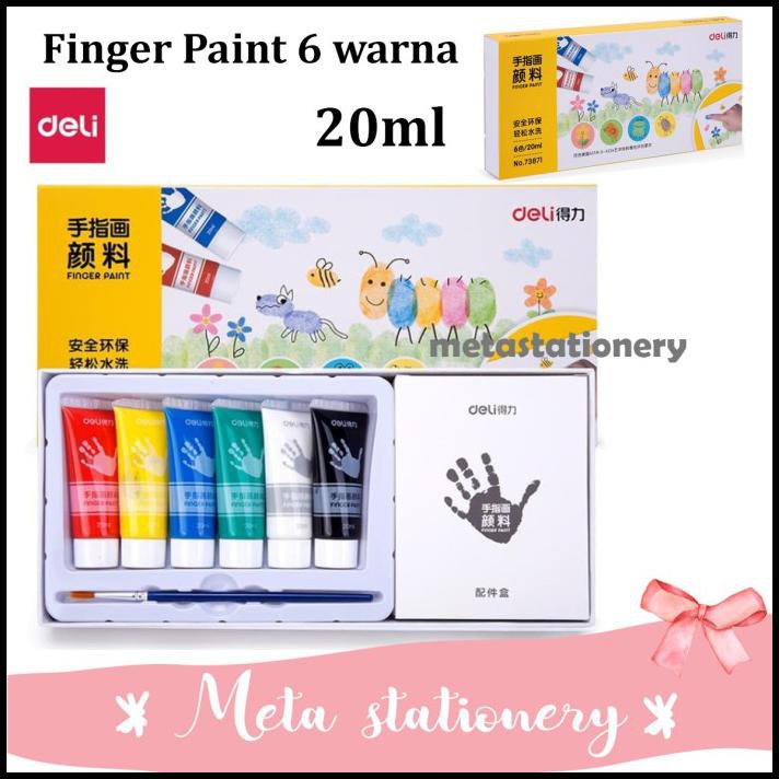 

Best Sale Finger Paint / Cat Tangan Deli 6 Warna + Free Kuas