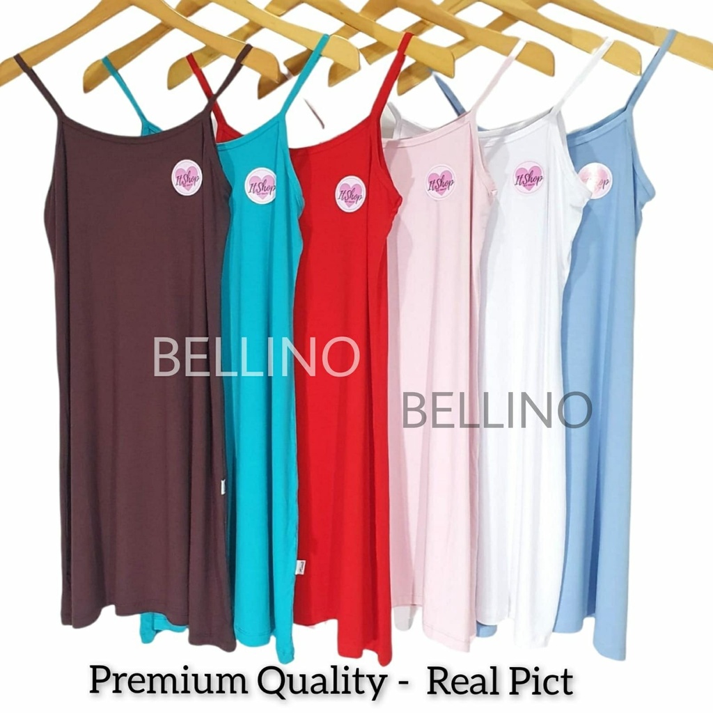 Tanktop Midi Wanita Allsize Jumbo Fit XXL 3L Premium Banyak Pilihan Warna Longdress Muat Jumbo Super Soft Tanktop Tali Model Panjang Fit 3L Jumbo Strech Sleepdress