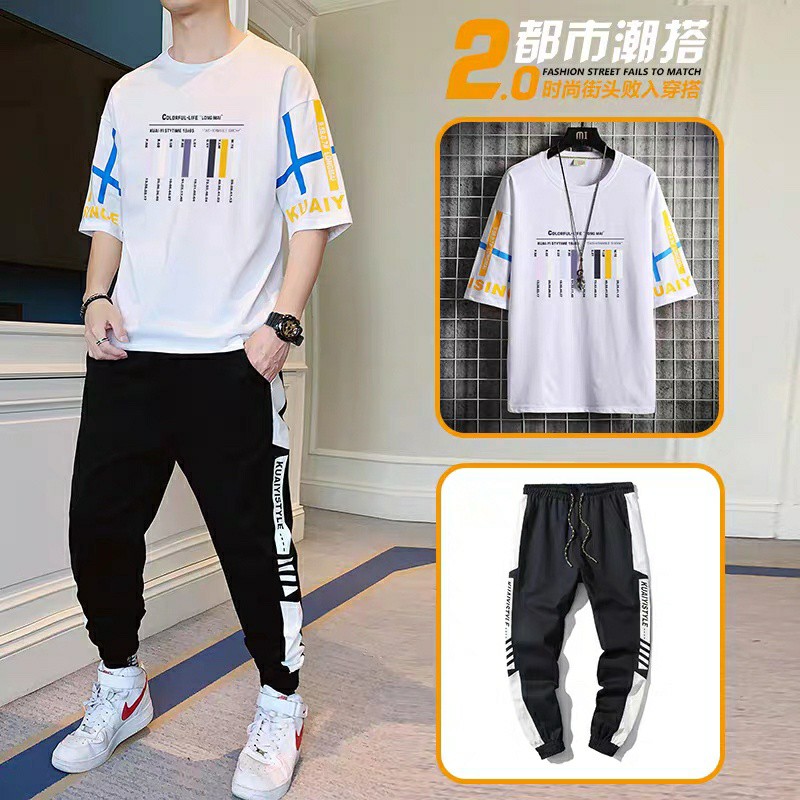 BISA COD - ARPIOS SHOP - Stelan SINKU - Setelan Pria SATU SET ( Atasan Kaos + Jogger ) Model Terbaru