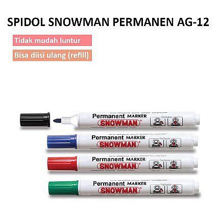 

Spidol Permanen Snowman Marker Black Red Blue Spidol Permanen Warna Type Alat Tulis Kantor School