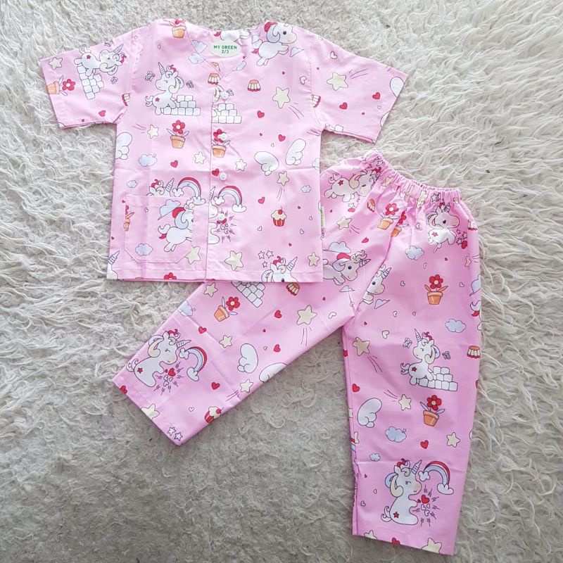 Baju Anak Piyama katun set