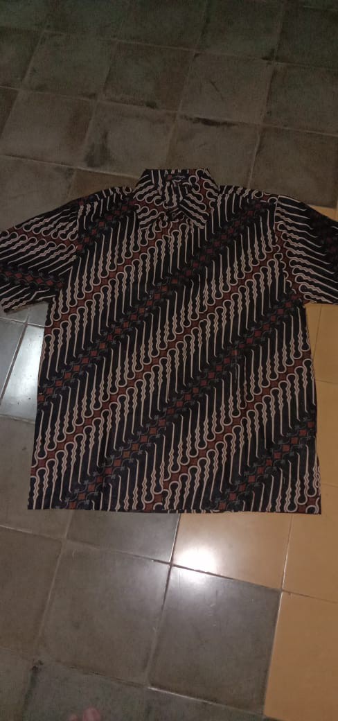 Kemeja Batik Pria Lengan Panjang Size M L Xl Xxl Bswart Batik Hrb026 Kenongo Hem Panjang Padi