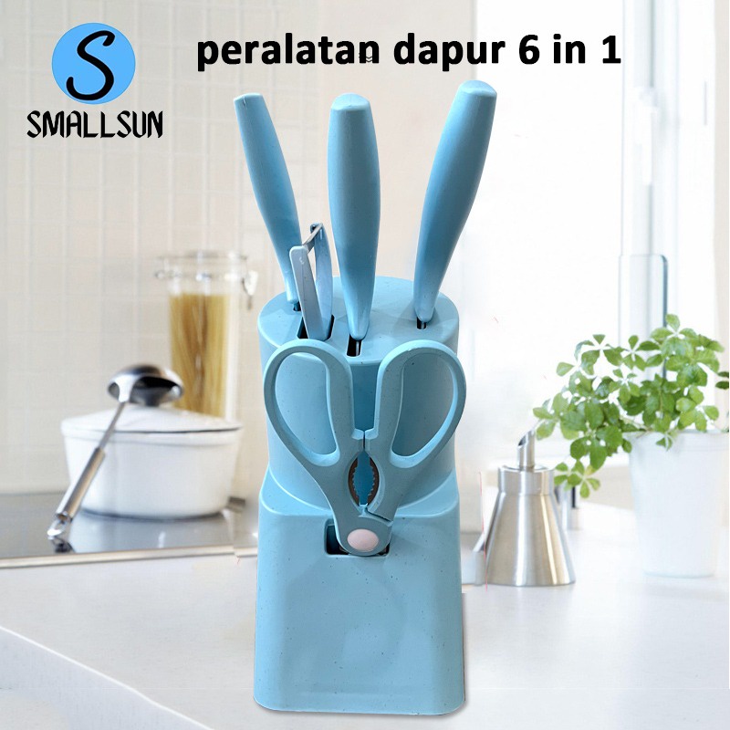 Kitchen Knife Set / Pisau Tatakan Pengupas Gunting Dapur Set