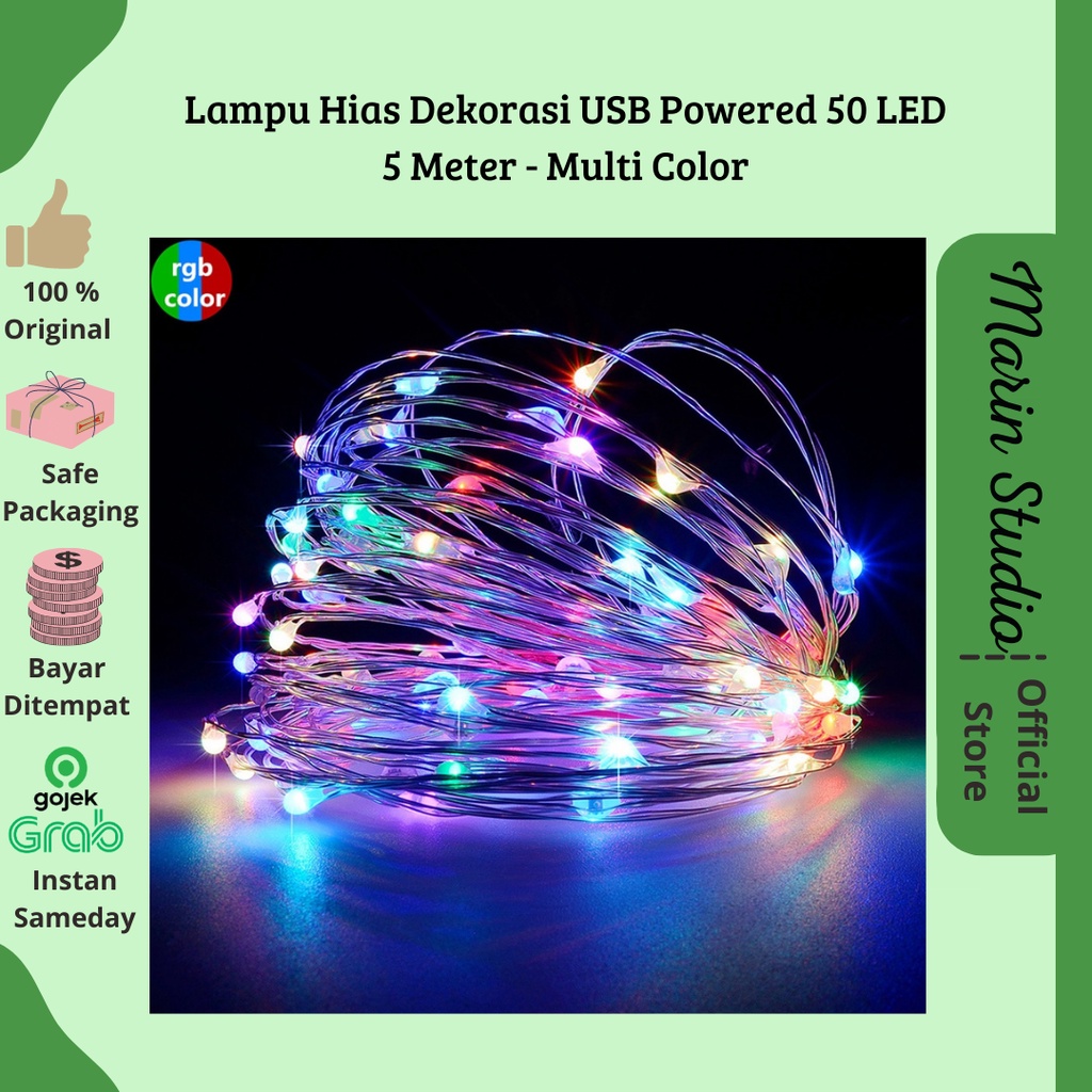 Jual Lampu Hias Dekorasi Usb Powered Led Meter Multi Color