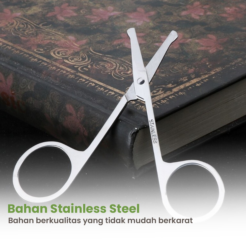 Gunting Cukur Bulu Hidung Nose Hair Scissor Stainless Steel