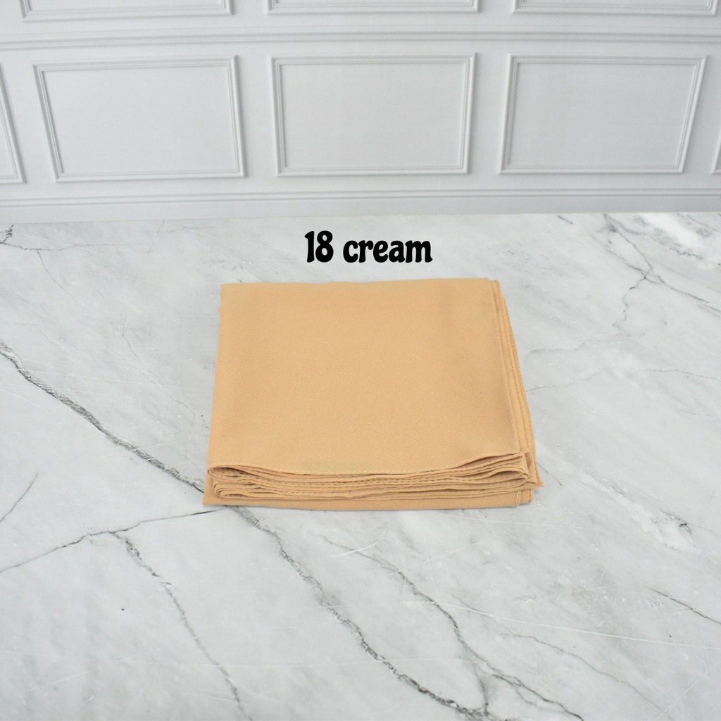 DIAMOND CREPE PASHMINA DIAMOND PREMIUM  JILBAB PASHMINA POLOS KERUDUNG PASHMINA DAIMOND WARNA 1-18 cream