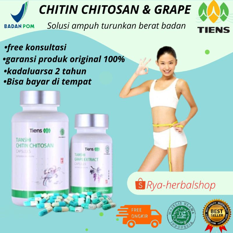 TIANSHI CHITIN CHITOSAN CHITIN CHITOSAN TIENS / SUPLEMEN PELANGSING BADAN /PELANGSING BADAN TIENS OR